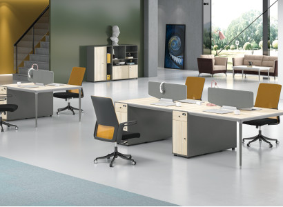 Office Furniture Furnishings Equipment Table Call Center 4 workstations
